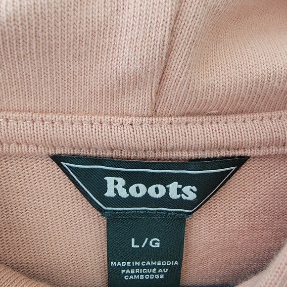 Roots Peach Pullover Hoodie L - Picture 3 of 5